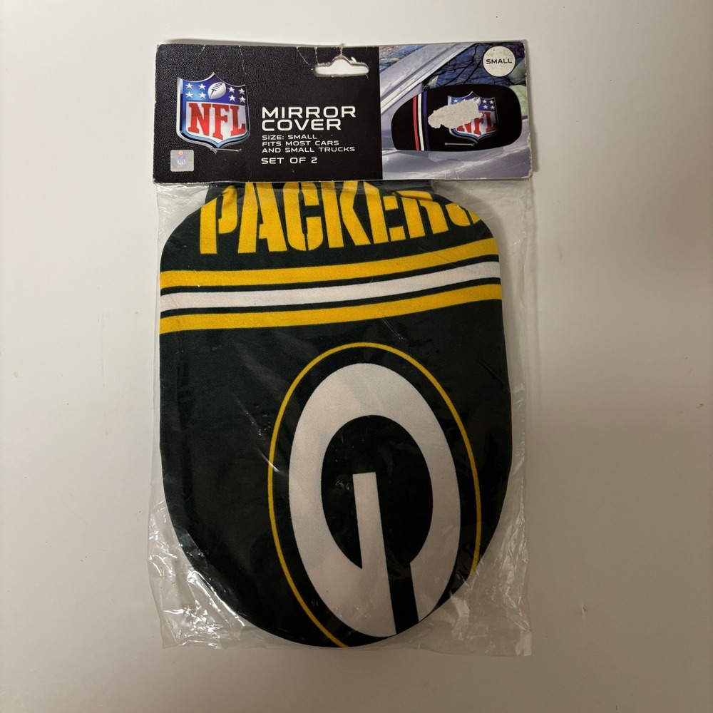 Green Bay Packers NFL Car Side Mirror Covers Set of 2 Small Fan Mats New
